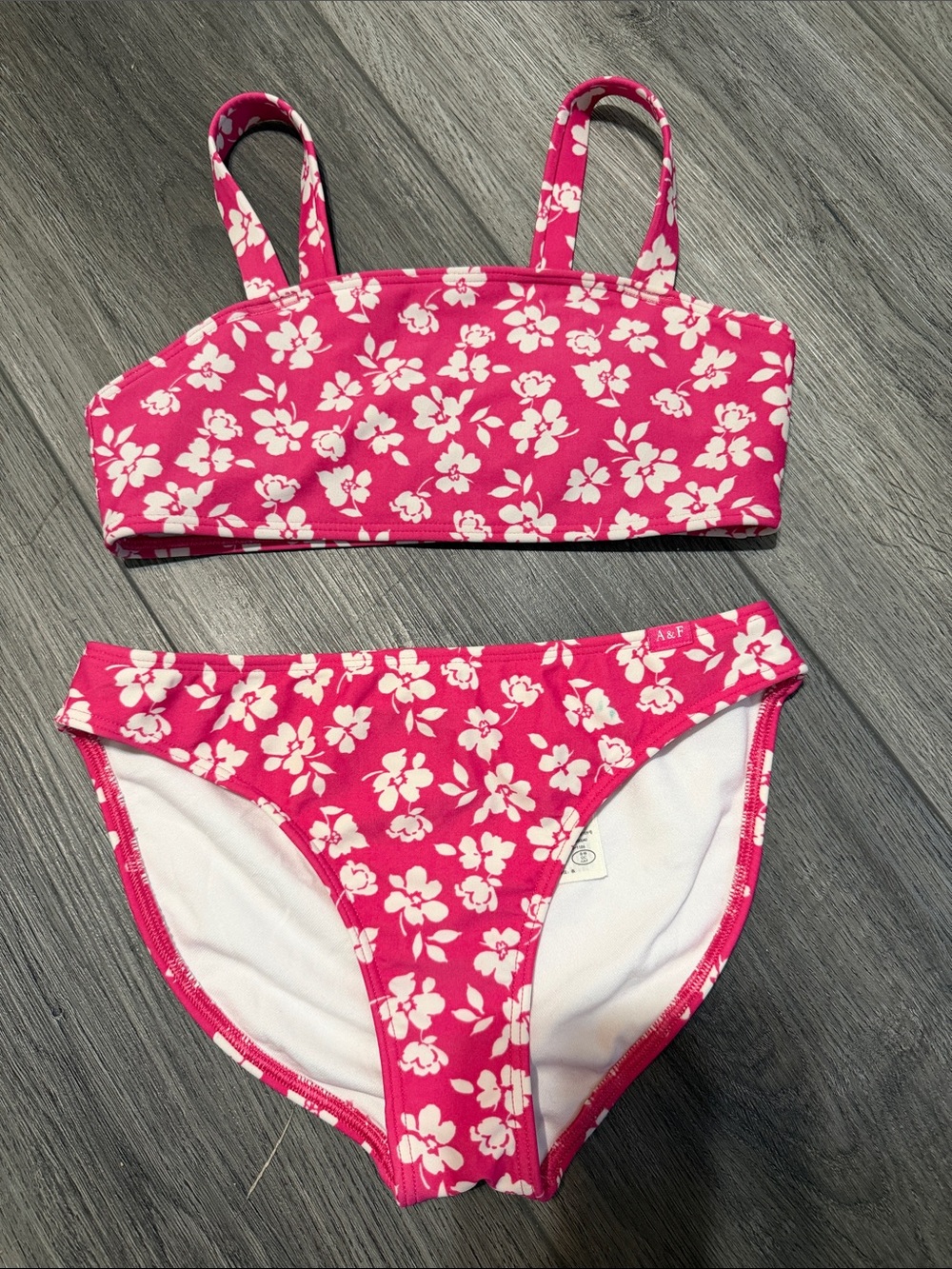 abercrombie kids Hot Pink Floral Two-Piece Bikini